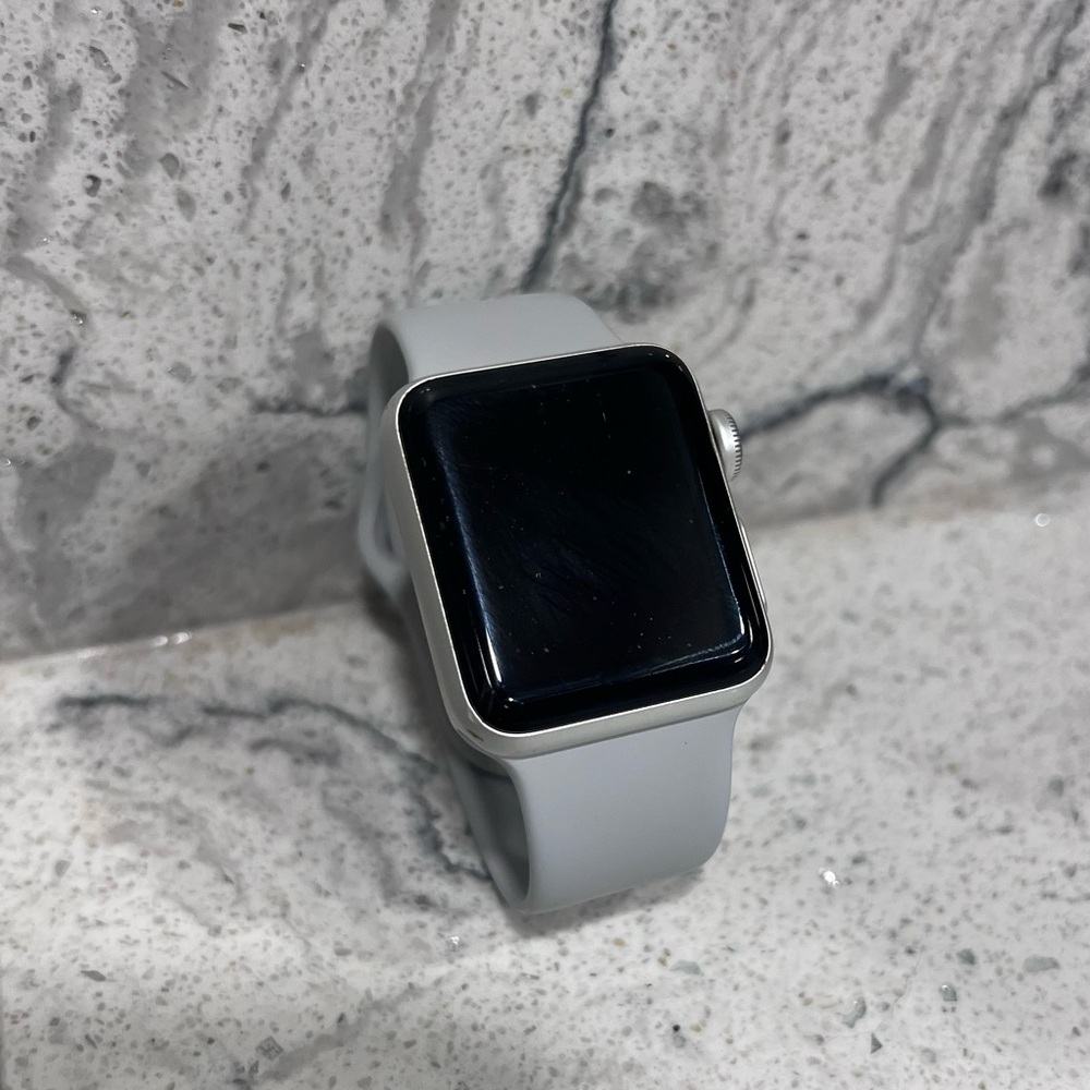 EUC Apple Watch 3rd gen with original blue cloud color sport band